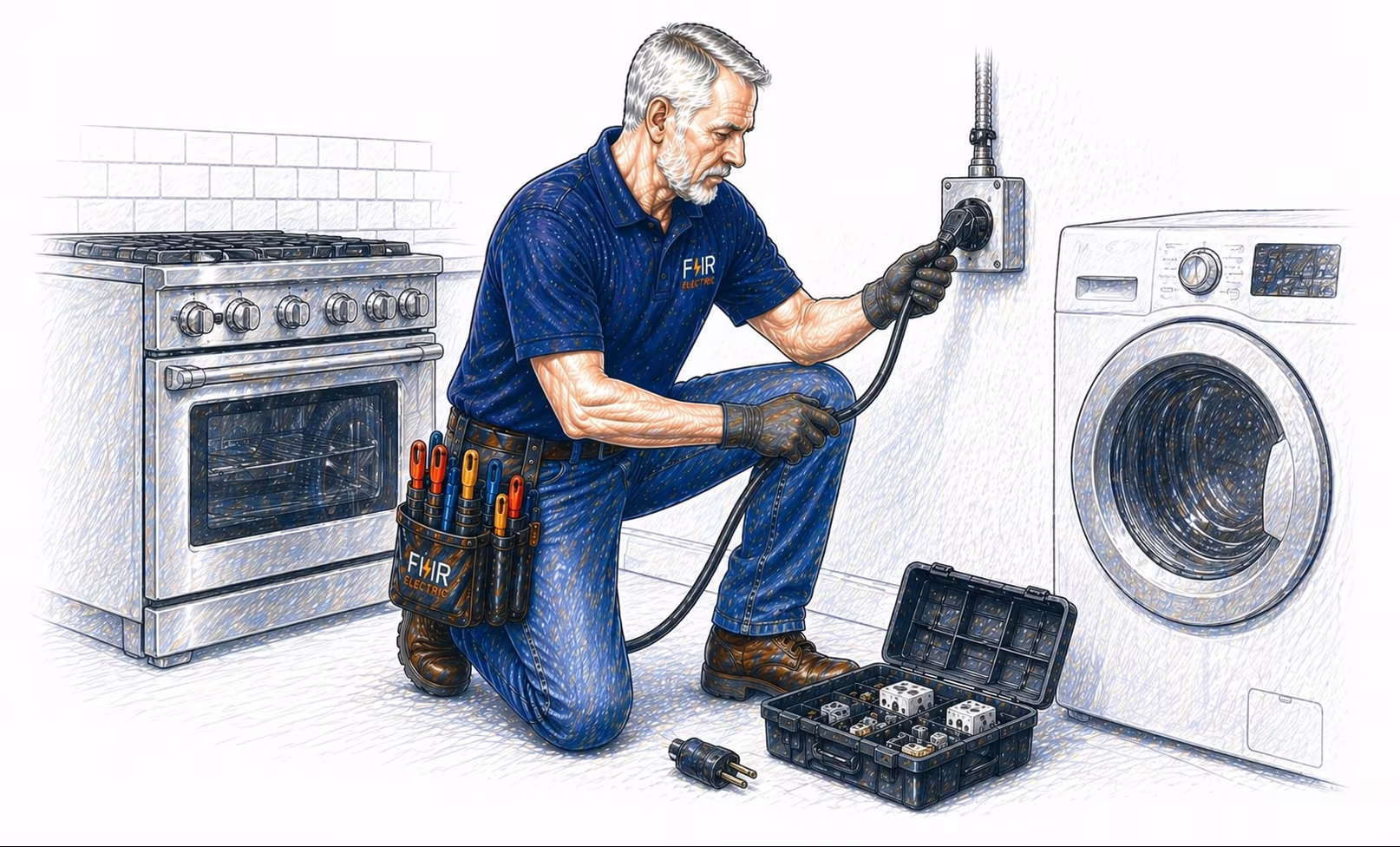Home appliance hookups electrician