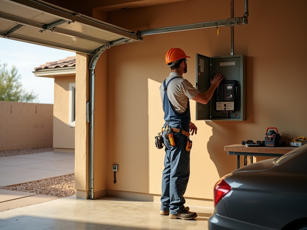 A licensed electrician completing an electrical panel upgrade in a Coldwater Springs Avondale home, providing reliable electrician in Avondale AZ service