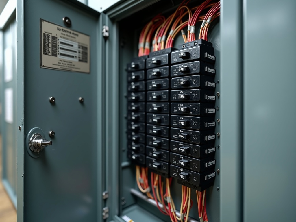 A properly organized and labeled commercial electrical panel after professional commercial electrical repairs in <span class="av_sa_city">Scottsdale</span>, <span class="av_sa_state">AZ</span>.