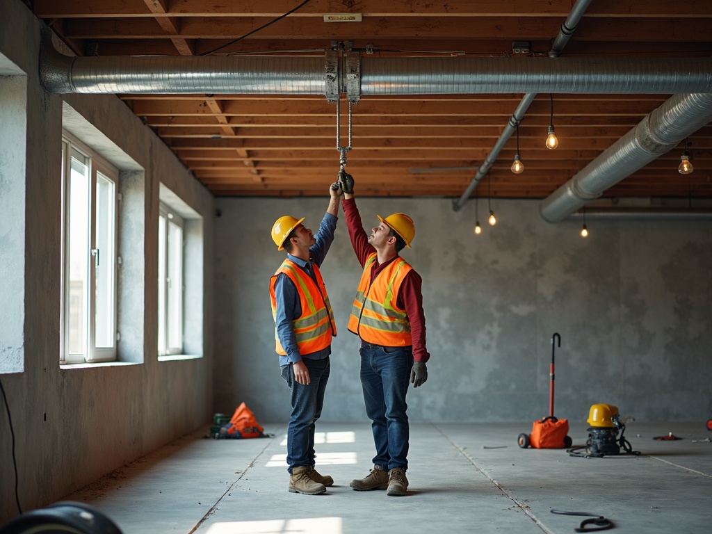 Licensed electricians running conduit during commercial electrical repairs and a tenant build-out project in the greater <span class="av_sa_city">Scottsdale</span> area.