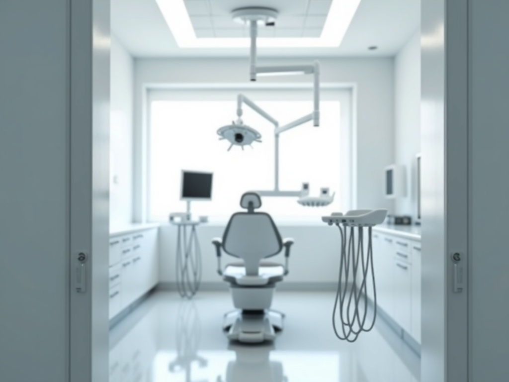 A properly wired dental operatory with clinical overhead lighting and dedicated wall outlets completed through professional medical and dental office electrical services in Scottsdale, Arizona