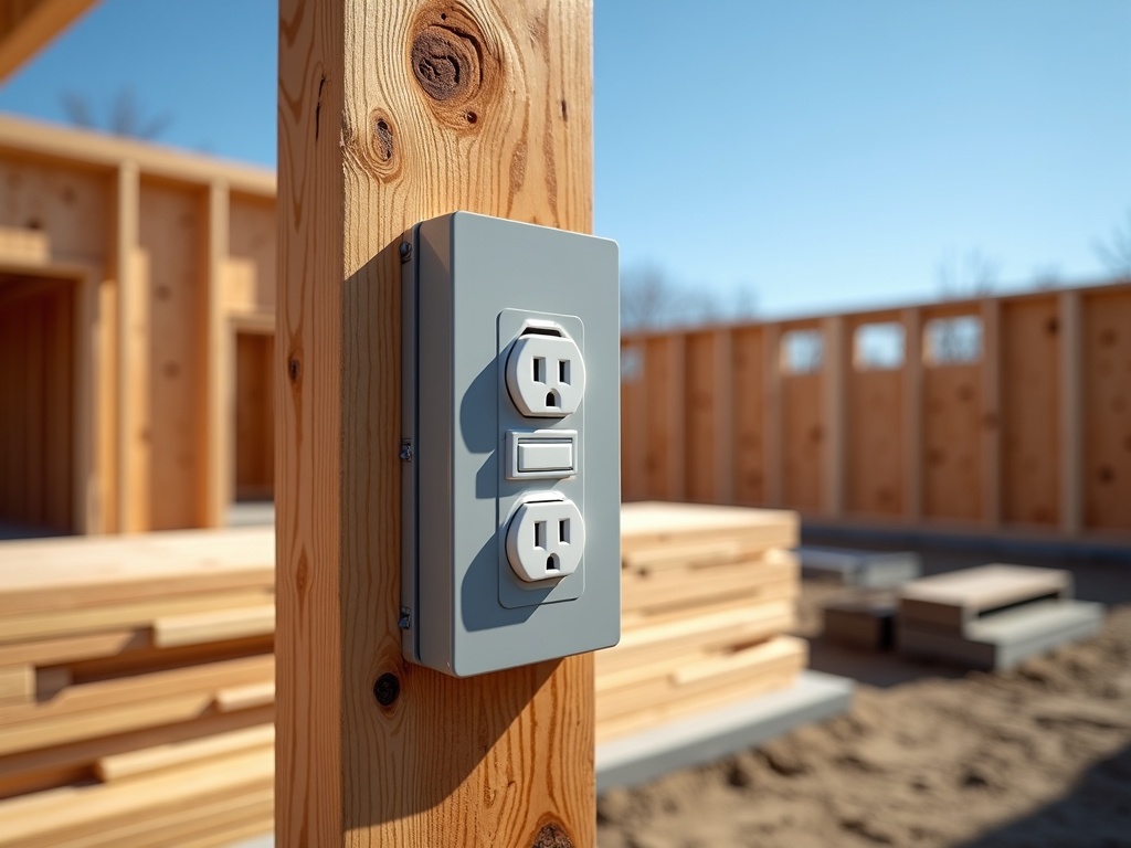 Temporary Power Setup A properly installed temporary power setup services panel with GFCI protection at a high-end home renovation site in Maricopa County