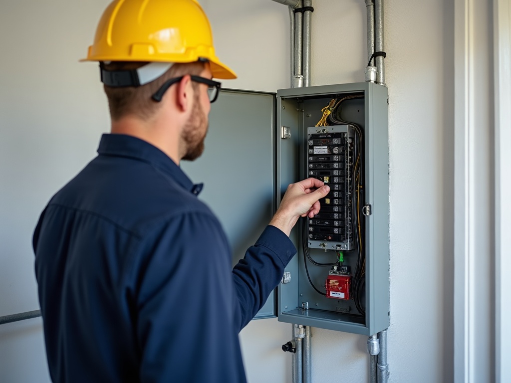 Diesel Backup Generators A licensed electrician wiring an automatic transfer switch as part of a complete diesel backup generator installation for a Scottsdale homeowner
