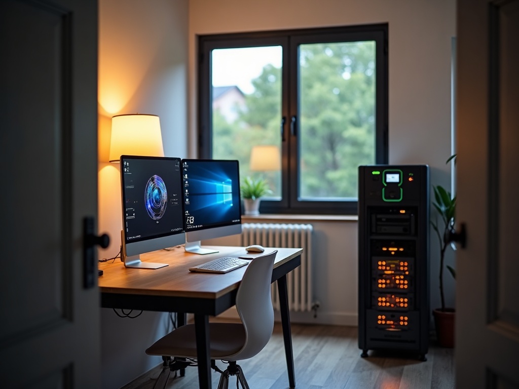 A home office in <span class="av_sa_city">Scottsdale</span> remaining fully operational during a power outage thanks to a properly installed propane backup generator system