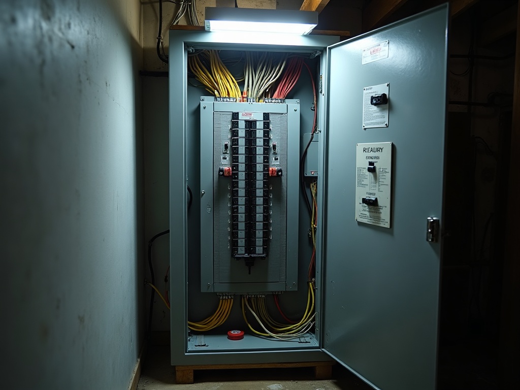 A properly organized commercial electrical panel following dedicated circuits installation for a Maricopa County business, showing labeled breakers and clean wire management.