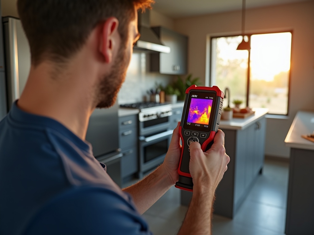 Does a Refrigerator Actually Need a Dedicated Circuit? Here's the Honest Answer A licensed electrician installing a dedicated outlet for a refrigerator in a modern Scottsdale kitchen, demonstrating does a refrigerator need a dedicated circuit