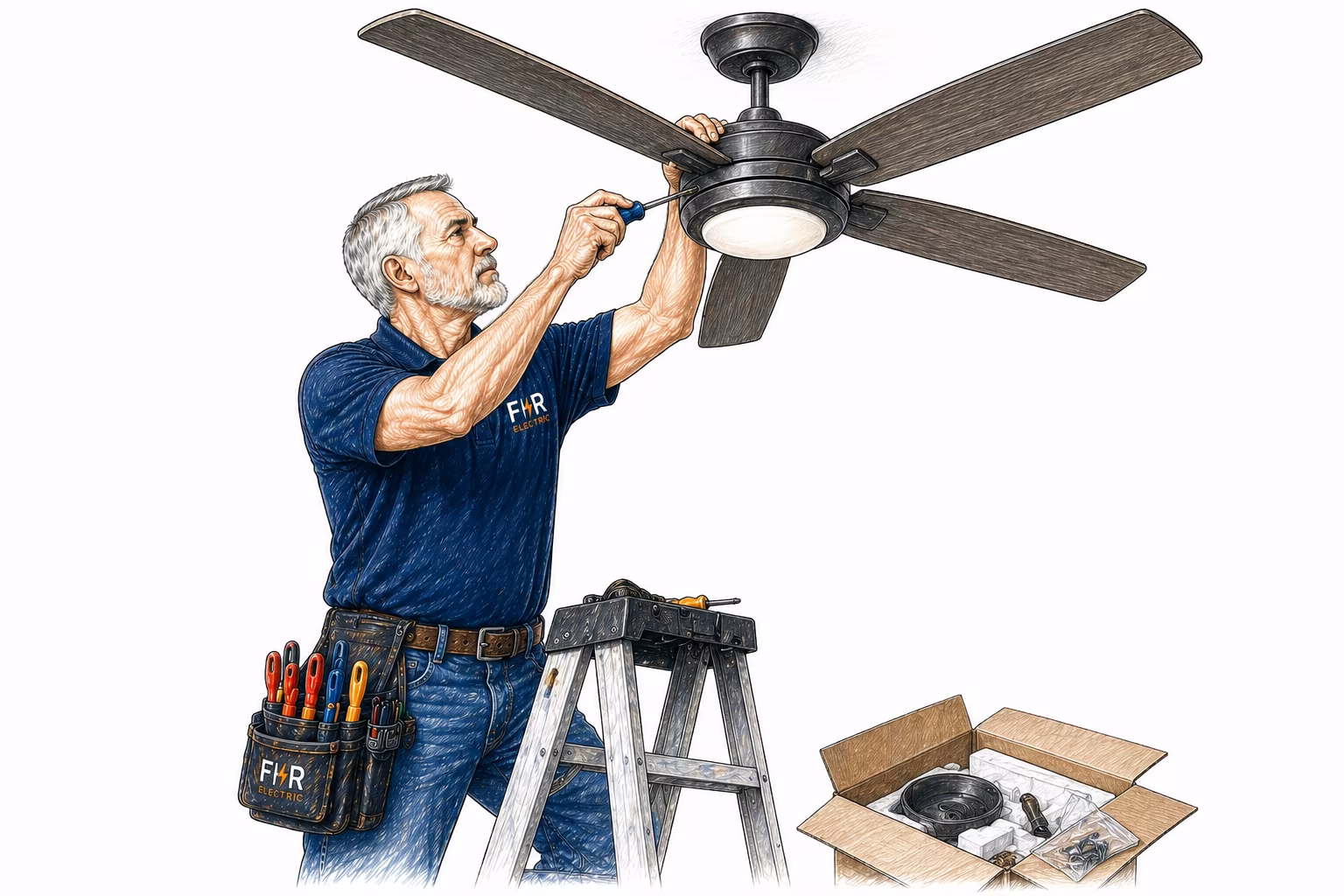FHR Electric ceiling fan installation