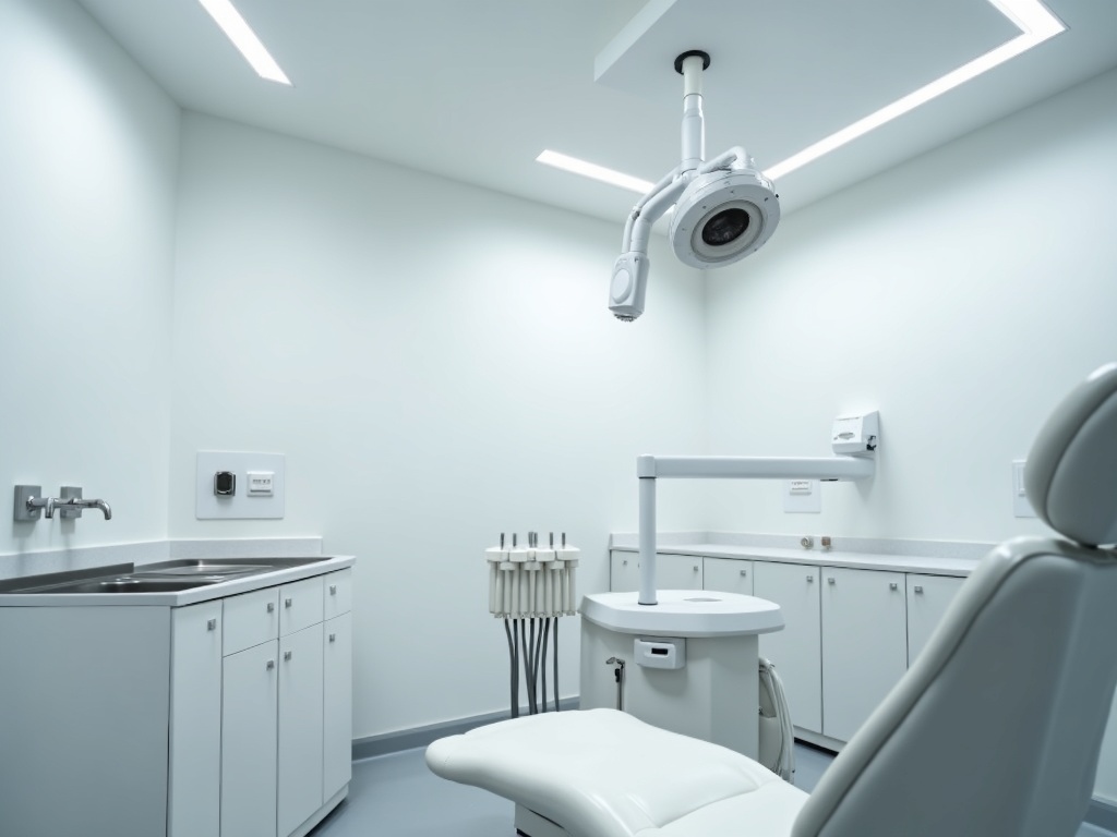 What Dental and Medical Offices Need from Their Electrical System A licensed electrician installing dedicated circuits for clean power for medical devices inside a modern dental office treatment room in Scottsdale.
