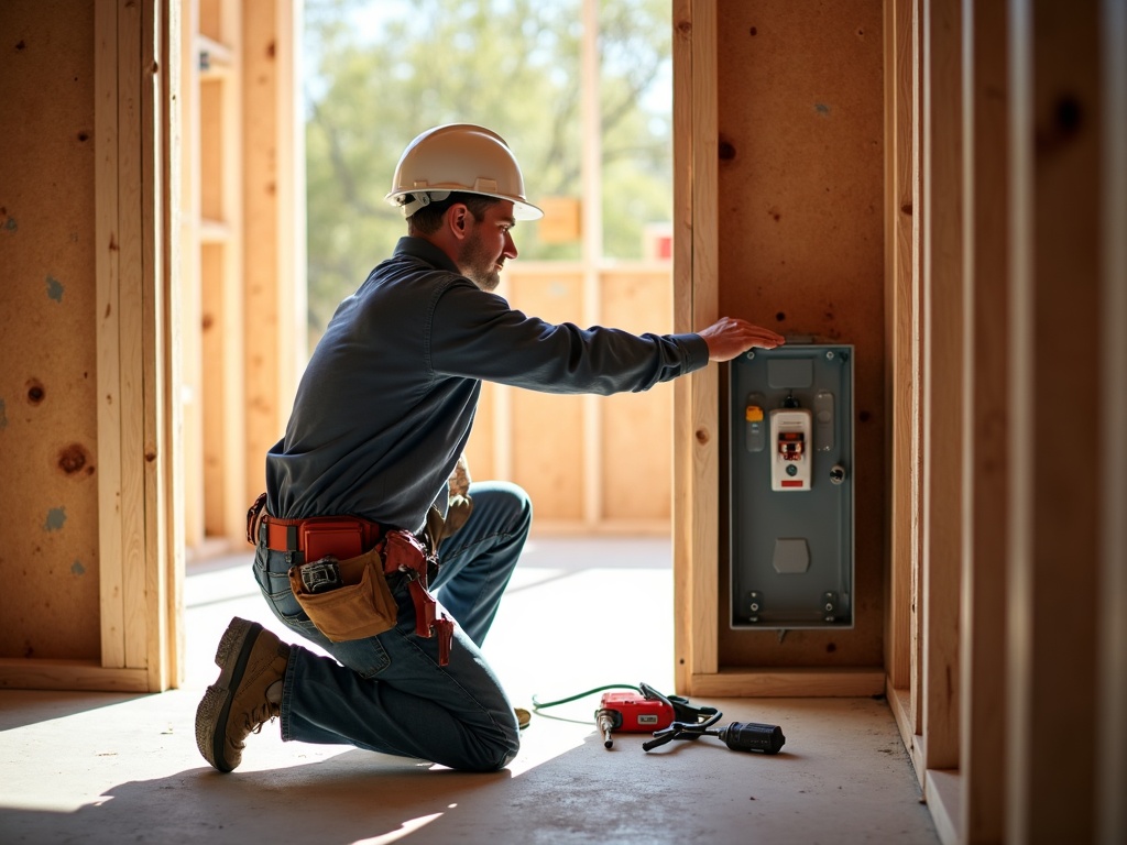 Adding a Casita? Here's What the Electrical Hookup Actually Involves A licensed electrician installing a sub-panel inside a newly framed casita as part of a complete casita electrical hookup in Scottsdale, AZ.