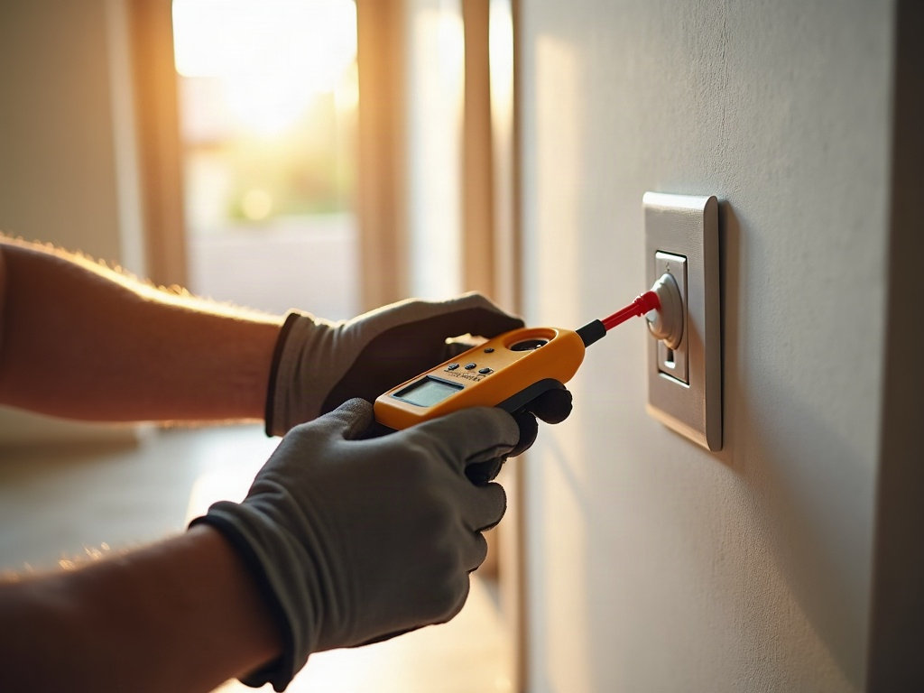 Lights Flickering in One Room? Here's How to Track Down the Cause A licensed electrician using a thermal imaging camera to diagnose a flickering lights electrical problem at a residential panel in Scottsdale, AZ.