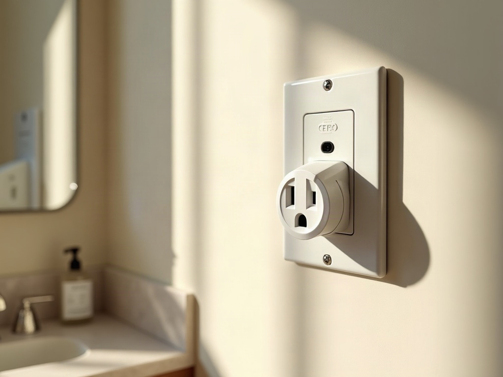 A licensed electrician testing a GFCI outlet in a why does my GFCI keep tripping diagnostic service call inside a Scottsdale home bathroom
