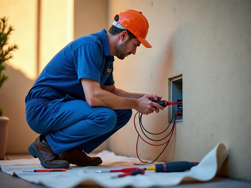 Breaker Trips the Moment You Flip It Back On — What That Means A licensed electrician using a thermal imaging camera to diagnose a breaker trips immediately fault inside a residential panel in