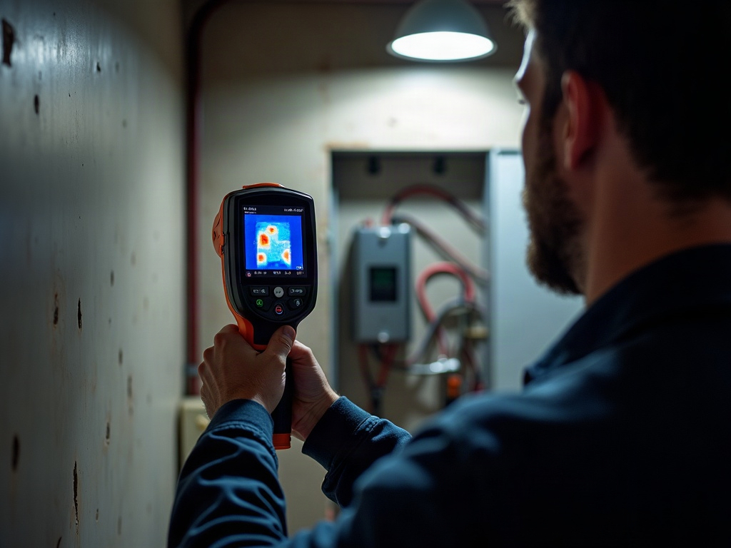 A licensed electrician inspecting a residential electrical panel for what is a double tapped breaker during a panel safety check in a Scottsdale home
