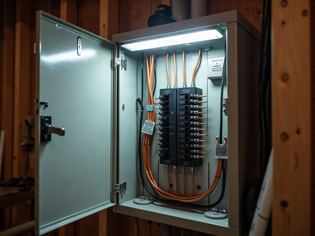 Setting Up a Home Charging Station for a Rivian: What the Electrical Work Actually Looks Like A licensed electrician completing a home charging setup for Rivian by mounting a wall charger and running conduit inside a bright residential garage