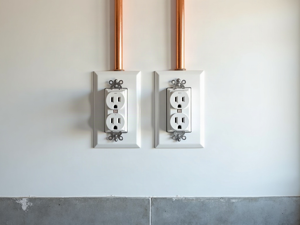 NEMA 6-50 vs. NEMA 14-50: Which Outlet Your EV Charger Actually Needs A licensed electrician completing a NEMA 6-50 outlet installation on a residential garage wall, with conduit and panel work visible in the background.