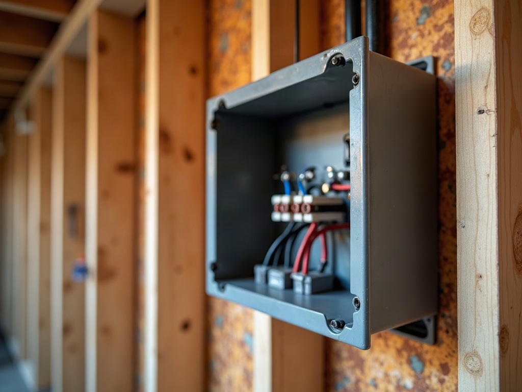 A licensed electrician completing an electrical rough in for future EV charger by running conduit along a garage wall in a Scottsdale home