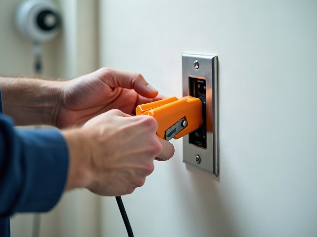 Medical Exam Room Electrical: What the Wiring Requirements Actually Look Like A licensed electrician installing dedicated medical exam room electrical receptacles inside a clean clinical exam space in Scottsdale