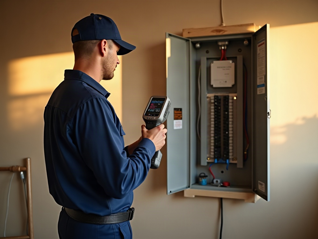 Crackling or Buzzing Sound Coming From Your Panel? Don't Wait to Find Out Why A licensed electrician using thermal imaging equipment to diagnose an electrical panel making crackling noise in a Scottsdale home