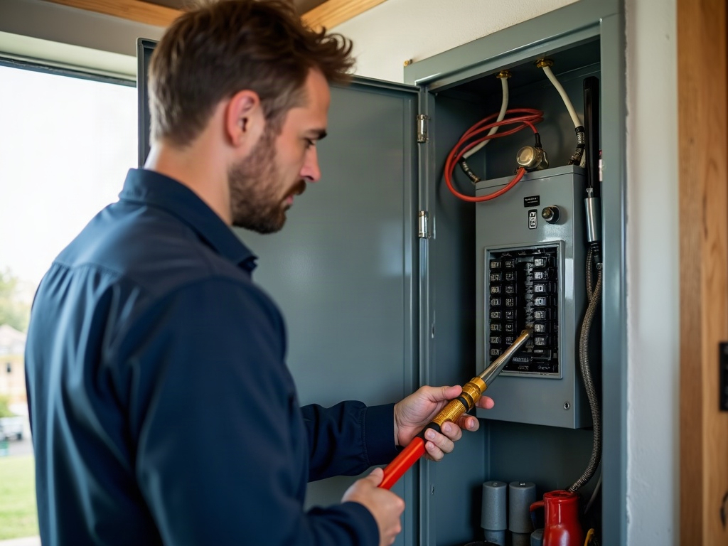 Crackling or Buzzing Sound Coming From Your Panel? Don't Wait to Find Out Why A licensed electrician using thermal imaging equipment to diagnose an electrical panel making crackling noise in a Scottsdale home